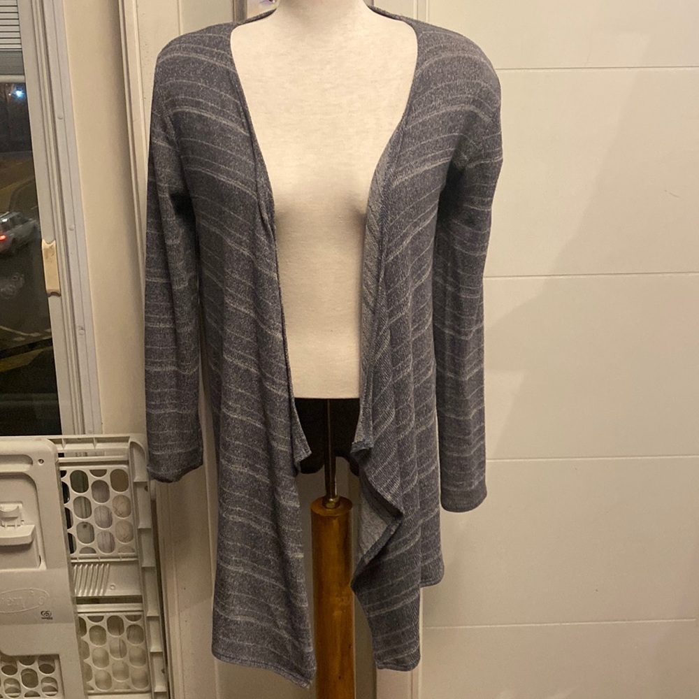 Volcom asymmetrical waterfall open front sweater